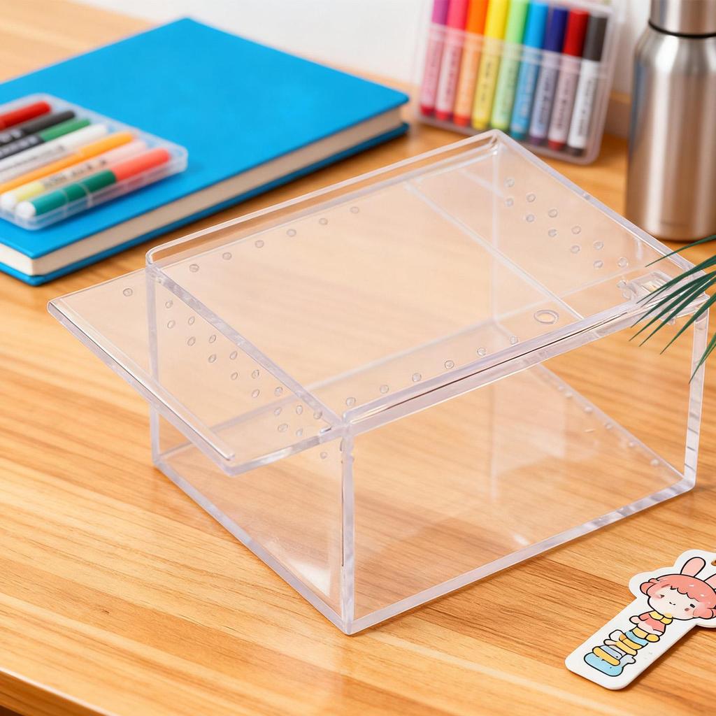 Spider Terrarium Transparent Gecko Breeding Tank Acrylic Snake Enclosure For Lizard Frog Gecko Snail Turtle Observation Breeding