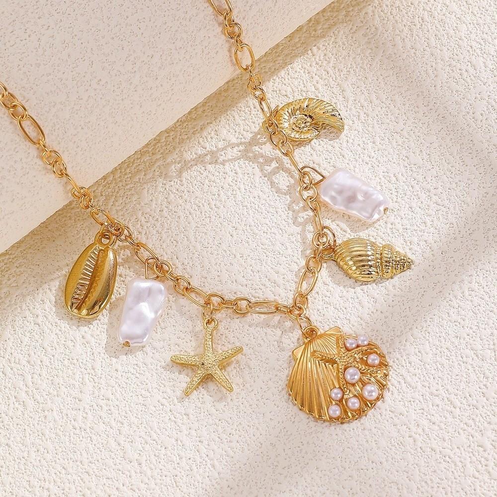 Colorful Bohemian Necklaces Shell Pendant Tassels Choker Gift Handmade Beads Necklaces  Casual Wear