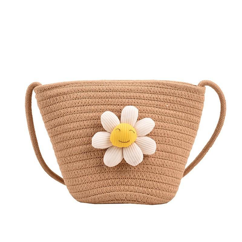 

Flower Bag Women s Small Fresh Straw Vacation Beach Travel All-matching Cross-body Mobile
