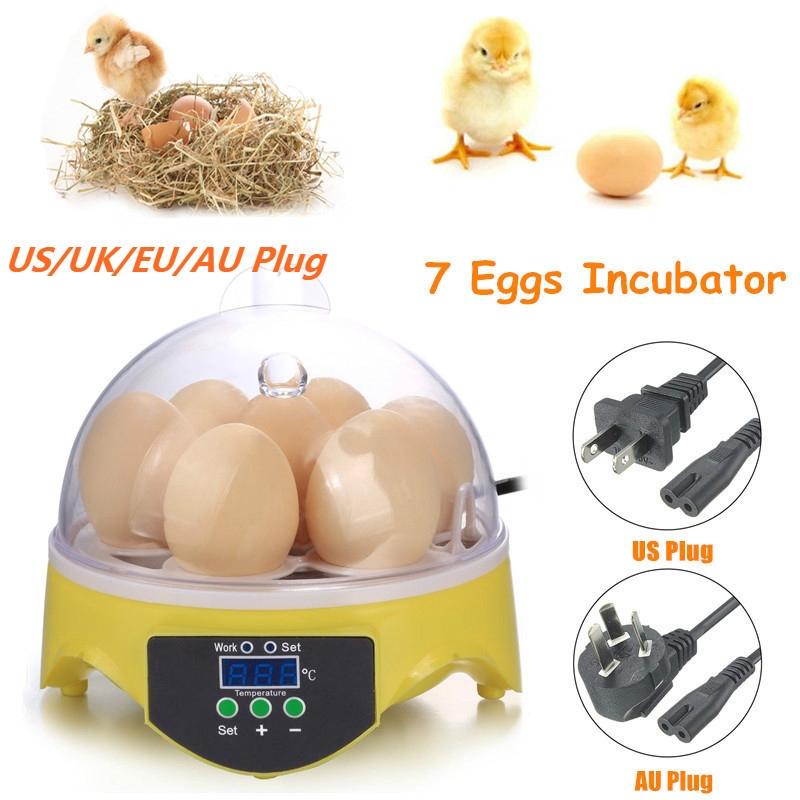 7 Eggs Capacity Incubator Mini Egg Incubator Brood Machine Chicken Duck Hatcher Electronic Automatic Incubator Brooder New