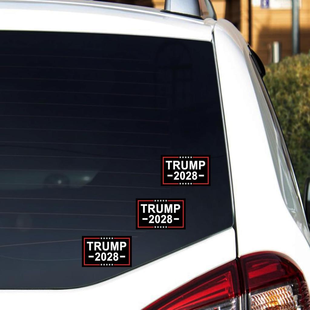 100Pcs Trump 2028 Stickers 2028 President Election Stickers and Decal for Car Bumper Motorcycles Helmets Laptop Window Waterproof Decor 2x3 Inch