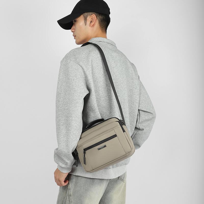 Men's Crossbody Bag Large Capacity Multi-Layer Business Handbag Traveling Shoulder Bag