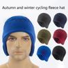 Winter Thermal Fleece Skull Cap Helmet Liner Mens Beanie Earflaps For Cycling Running Motorcycle & Riding Under Helmet Liner
