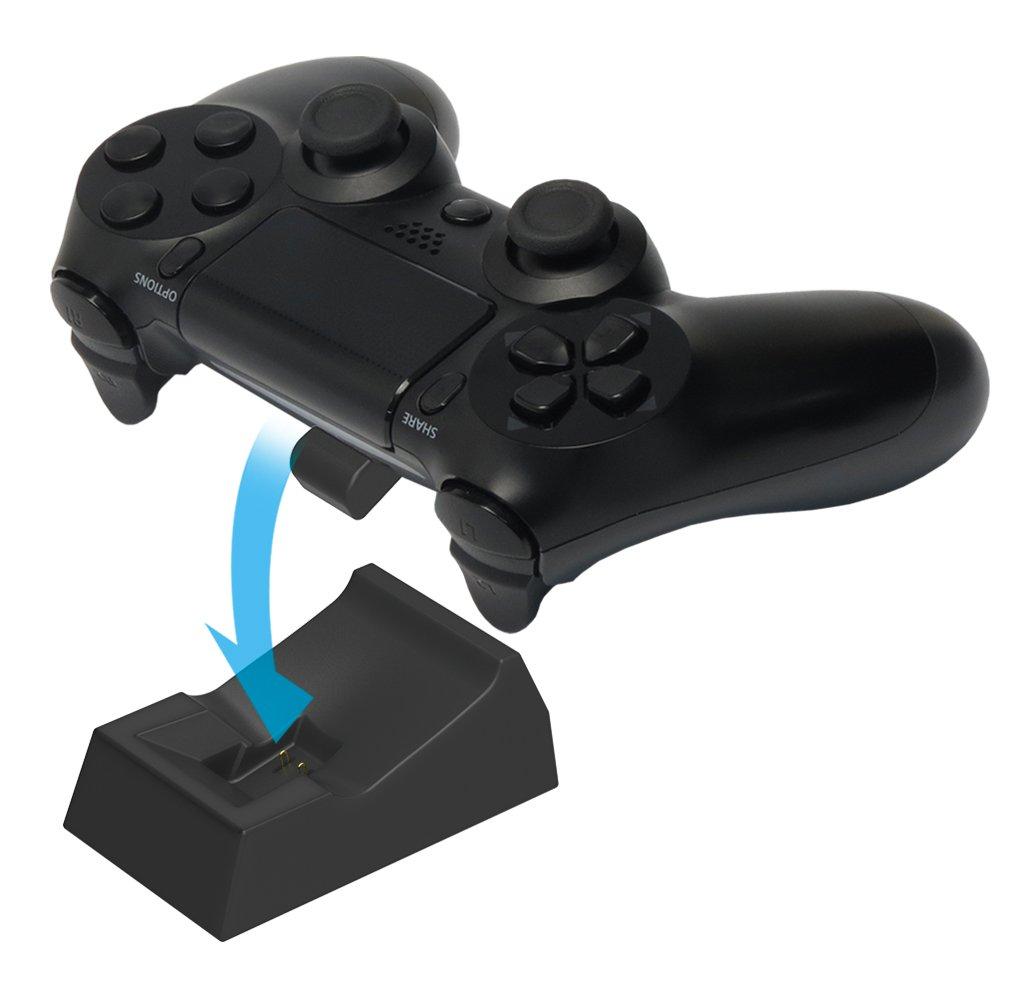 

with Simply place it on the charging stand for one wireless DualShock Black [Compatible PS4] controller, 4, чорний