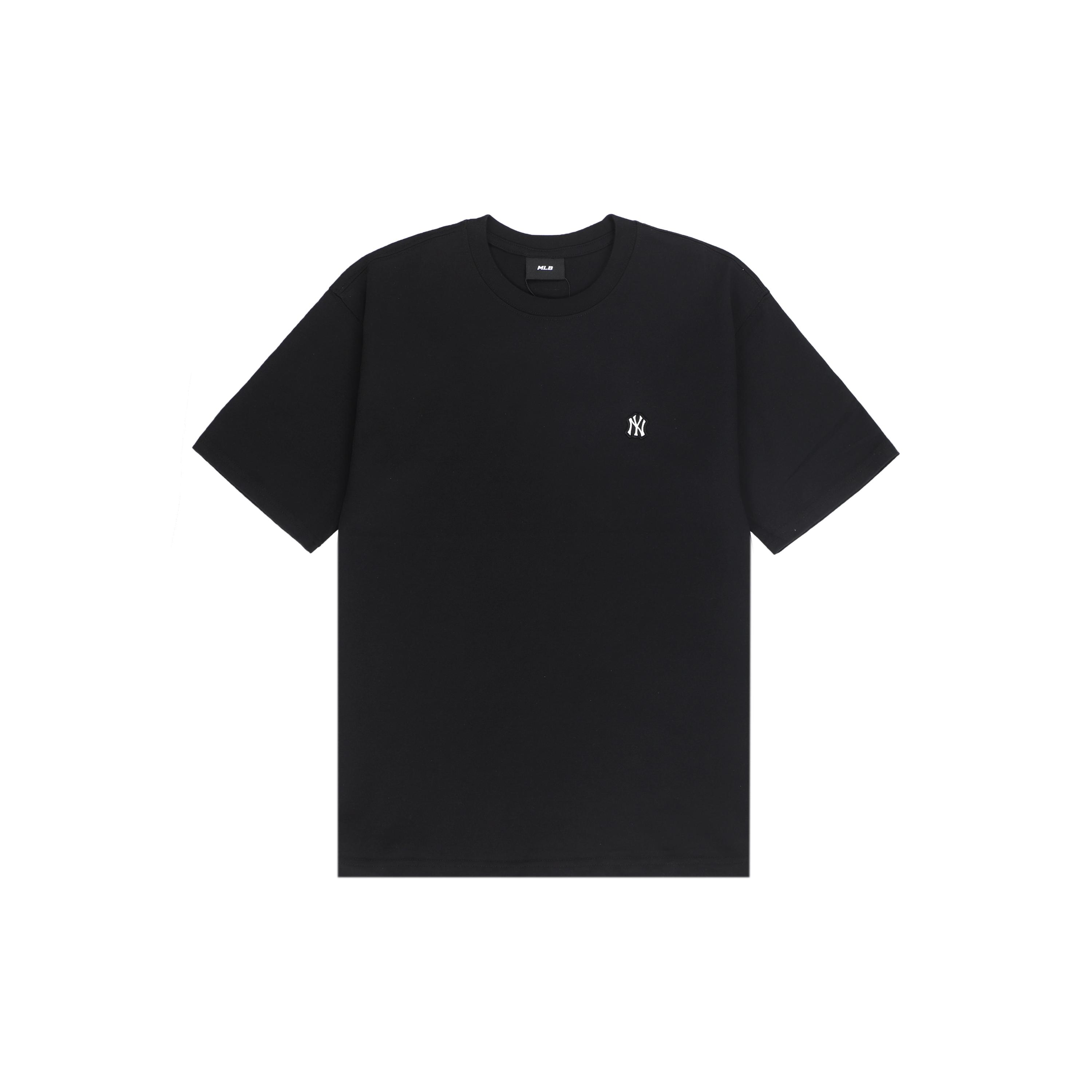 MLB Base Logo T Shirts Unisex Black Crew Neck Moderate Straight Fit 3ATS01023-50BKS XXL