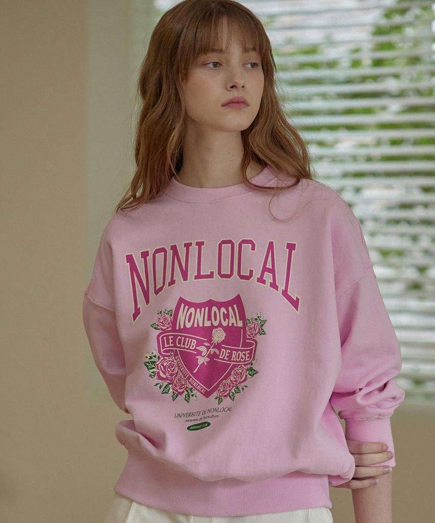 NONLOCAL Rose Club Sweatshirt - Pink