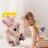 , My Realistic Bunny, Jumping Twitching  Shaking Ear, Handmade Interactive Bunny Stuffed Animal for Kids Easter Gift