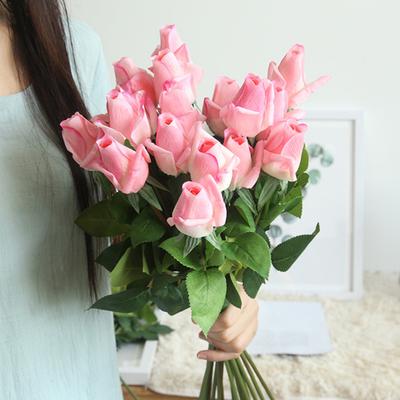 Latex Real Touch Rose Flower Kunstig Rose Bukett Bryllupsfest Dekorativ 