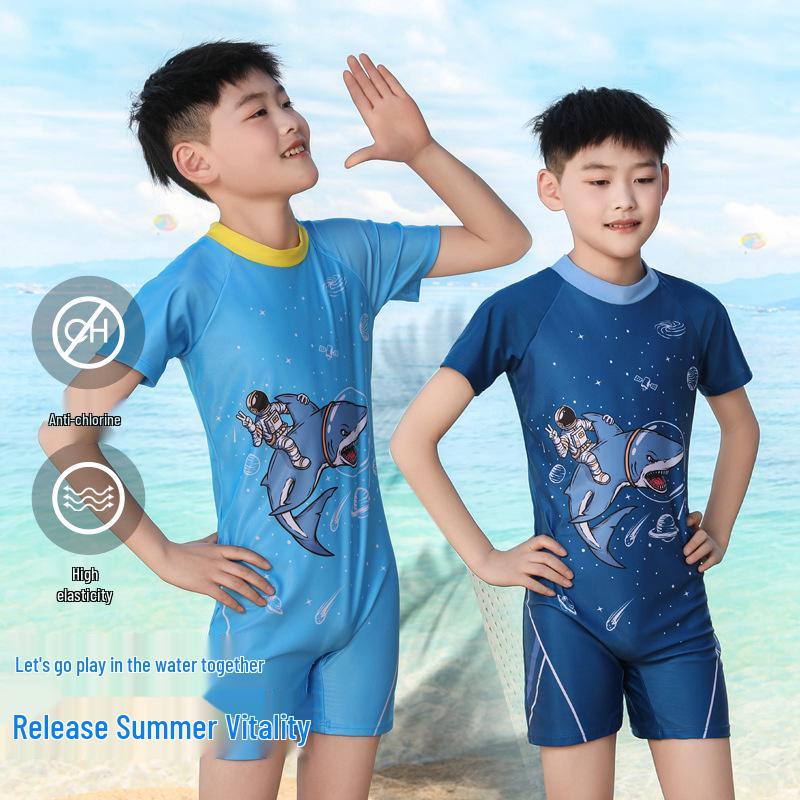 New Boys' Quick-Dry One-Piece Swimsuit for Toddlers and Kids