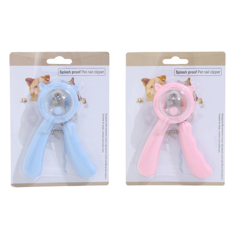Pet nail clippers dog and cat alloy knife head armor grinding, bubble shell anti-splash nail clippers