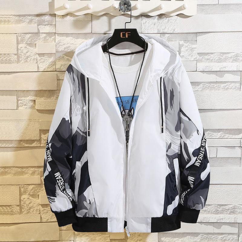 Autumn Coat Men's Spring and Autumn New Style Trendy and Handsome Student Loose Hooded Jacket Casual Boy's Coat