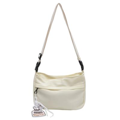 Korean Simple Solid Color Design 2024 Summer New Large-capacity Oblique Span Bag Versatile, Light Commute, Simple and Fashionable