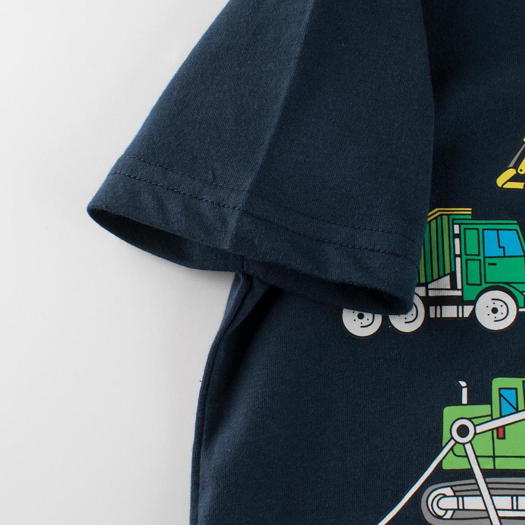 27KIDS Summer Boys' Excavator T-shirt - Short Sleeve Baby Boy Top