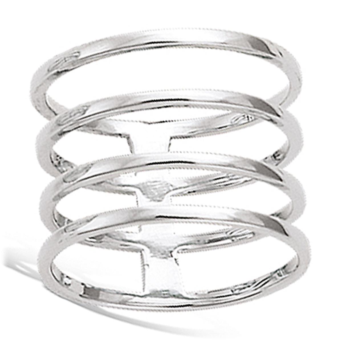 

Серебряное кольцо Хореография серебро (родий) - 15 мм