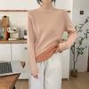 Autumn and Winter Thickened Inner Semi-turtleneck Loose Integrated Fleece Andy Fleece Sweater Women's Soft Waxy Knitted Bottoming Top