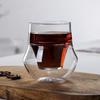 Double-Layer Insulated Glass Tea Cup with Hanging Ear Household Anti-Scalding Milk Mug High Temperature Resistant Coffee C