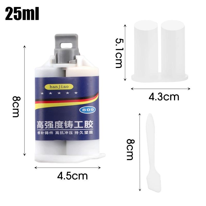 50/25ml Metaalreparatie Lijmen 2-in-1 Industriële AB Gietlijm Hittebestendig Koud Lassen Sterke Defect Reparatie Middel Gereedschap