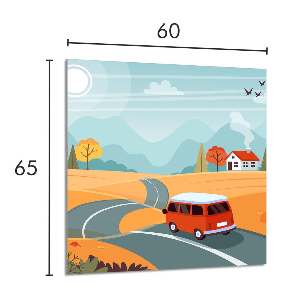 PANEL SZKLANY DO KUCHNI 60x65 Auto