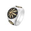 2026 European and American Jewelry, Personalized Retro Leaf Men's Jewelry Party Accessories Ring