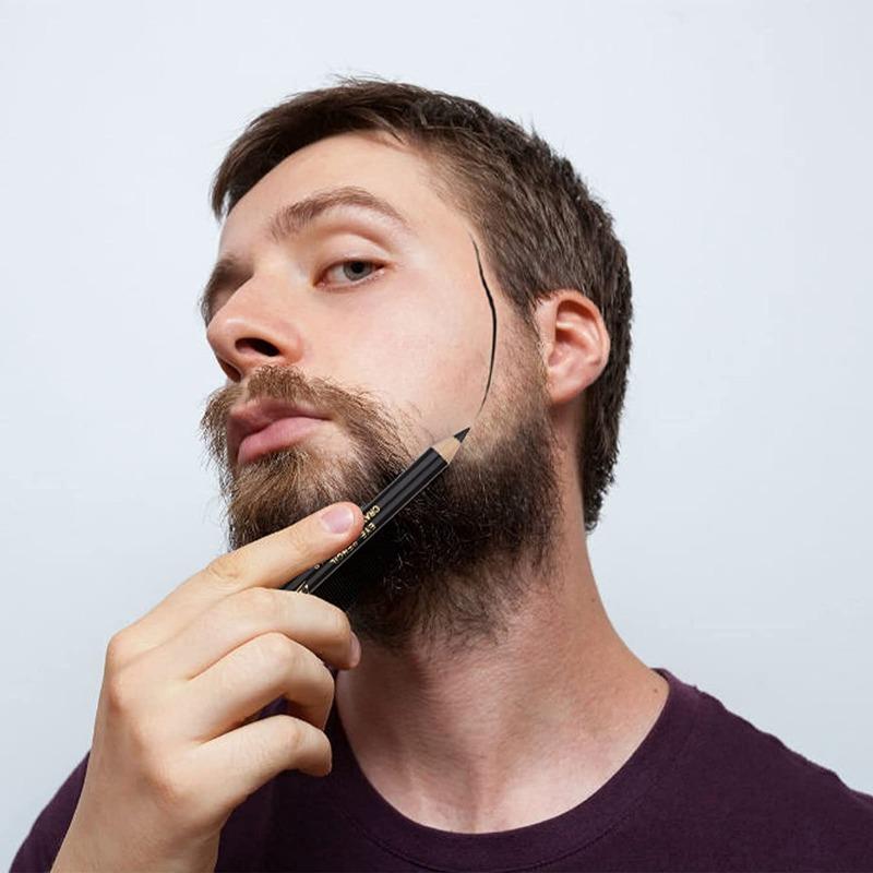 Men's Beard Pencil Edge Hairline Razor Barber Shape Accessories With Sharpener Hair Line Beard Pen Makeup Eyebrow Pencil Hair Styling Eyebrow Tools