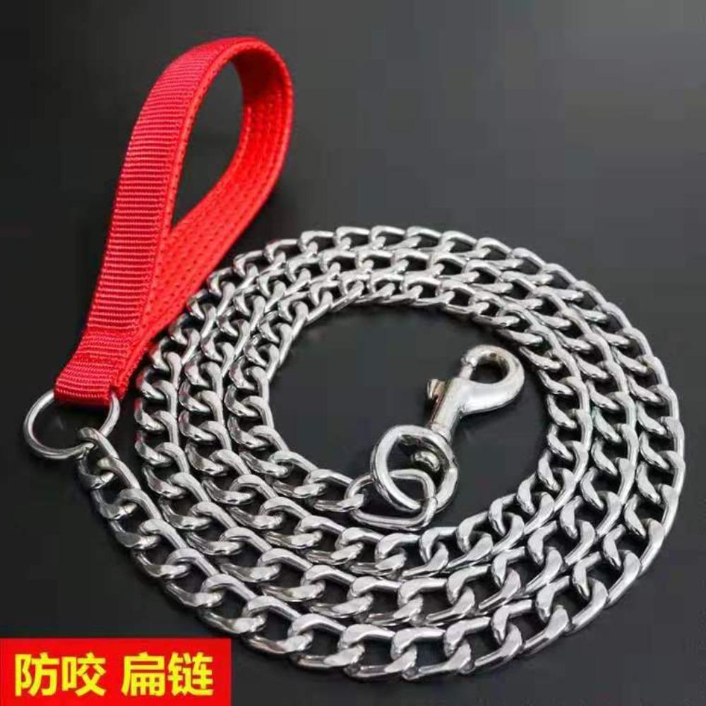 Trela para cão, trela para cão de corrente de ferro anti-mordida mais espuma anti-estrangulamento para cão pequeno, médio e grande, corrente para cão, corrente de metal para cão