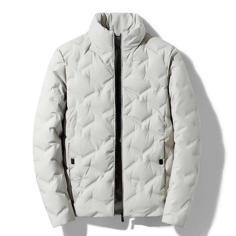 

Men s autumn and winter men s down jackets, youth Korean version of handsome, warm and thickened stand-up collar jacket tops trendy casual M