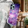 Phone Case: 2D Flat Design Suitable for iPhone 18, 17, 16, 15, 14, 13 Pro Film Protection Case, Couple Style, Purple Fantasy Heart, Christmas and Hall