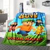 Stumble Guys Customize Your Name Blanket Gift Customizable Blanket Soft & Cozy Great for Couch Bed Seaside Living Room Ideal for All Seasons