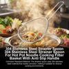 304 Stainless Steel Strainer Spoon For Hot Pot Noodles Cooking Filter Basket With Anti Slip Handle