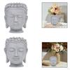 Buddha Head Flower Pot Figurine Decorative Gift Organizer Statue Plant Container for Table