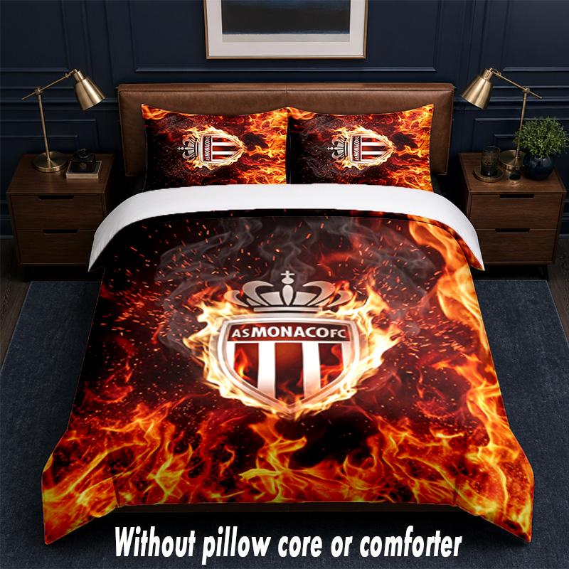 Monaco FC Design Bed Bedding Set 1 Duvet Cover + 2 Pillowcases Soft Breathable Household Bed Linens