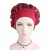 New Women's Satin Solid Wide-brimmed Sleeping Hat Unisex Head Wrap Elastic Band Cap Hair Care Bonnet Night Hat Bonnet De Nuit