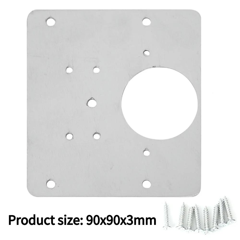 1-10Sets Stainless Steel Hinge Repair Plate Kits Cabinet Door Hinges Mounting Tool with Screw Flat Fixing Brackets Hardware Tool