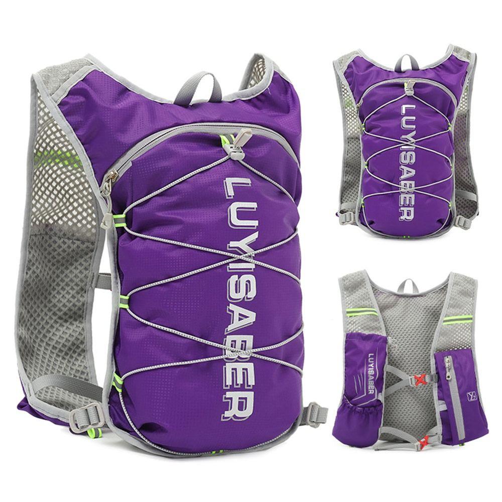 Mochila de Hidratação Nylon Marathon Mochila Refletiva para Caminhada Mochila de Corrida Unissex