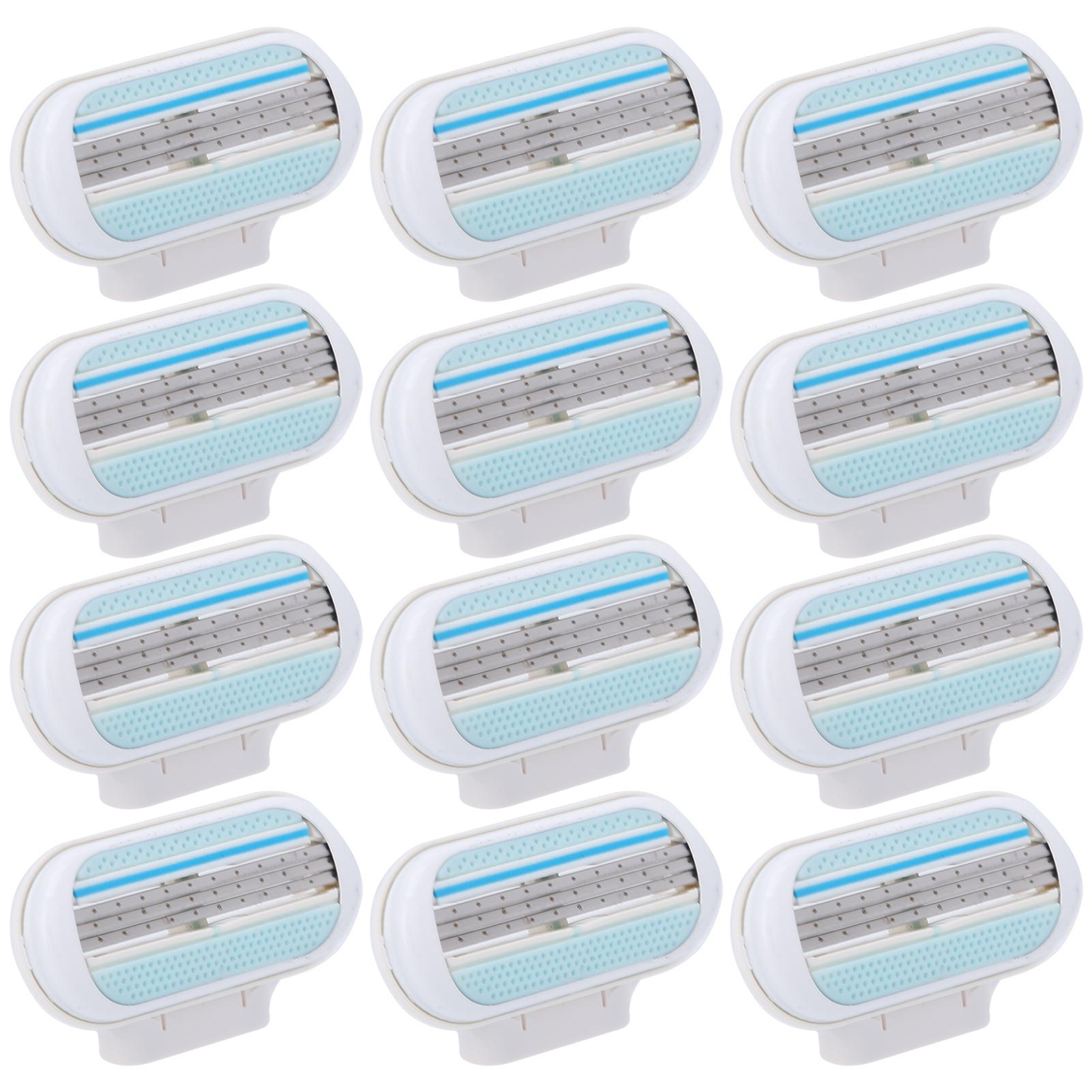 

12Pcs Women s Razor Blade Refills 3 Blade Replacement Razor Blade for Body Armpit Hair Removal