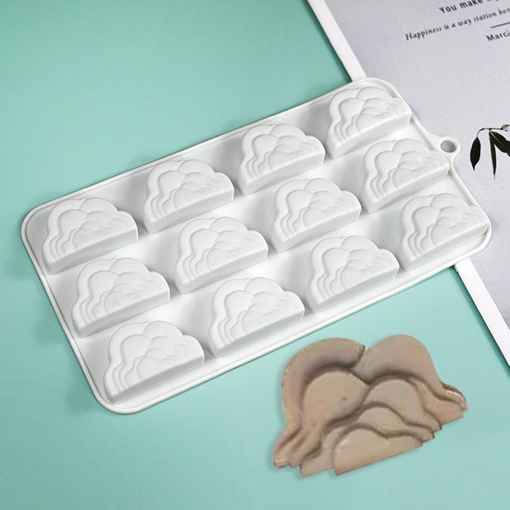 12-Cavity Mountain Silicone Mold Baking Tool Mousse Cake Decorating Mold for Making Chocolate Candy Candle Soap