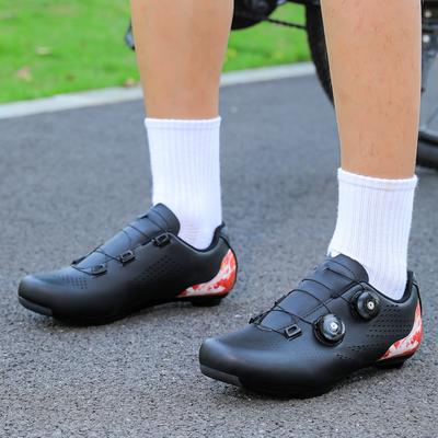 Neuer Stil Rennrad Klickpedal Schuhset Hartschalen atmungsaktive Mountainbike Schuhe Paar Stil Unisex Nicht-Klickpedal Fahrradschuhe