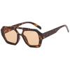 Square Vintage Sunglasses Woman New Trends Double Beam Pilot Sun Glasses Female Tea Leopard Eyewear Shades