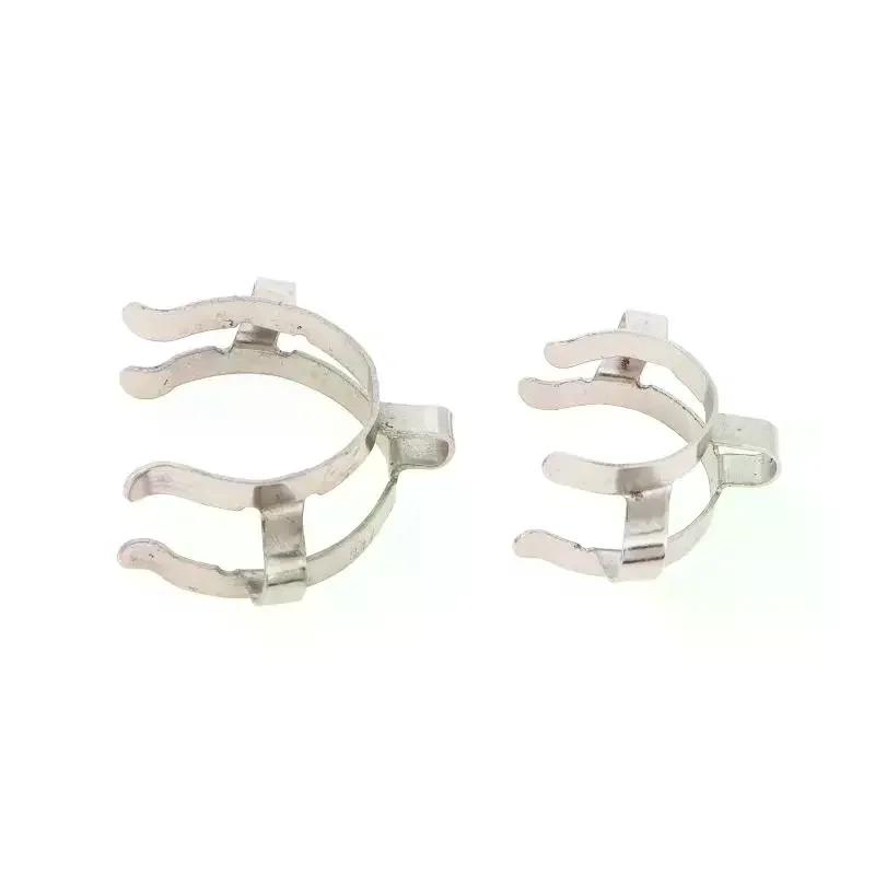 1Pc Stainless Steel Standard Ground Mouth Clip Caliber 14#19#24#29#34#45# Laboratory Clamp Heat Resisting Ground Clip Adapter