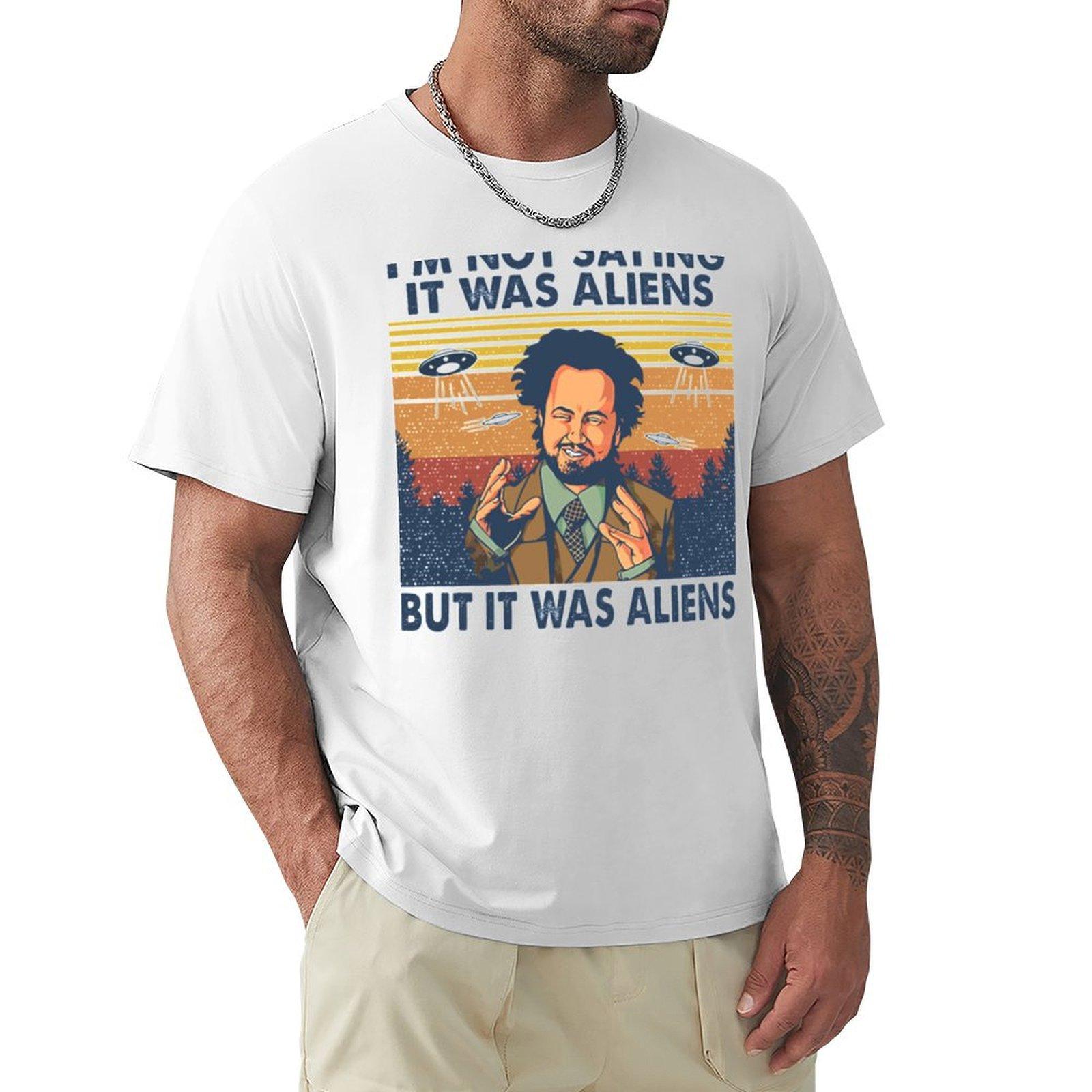 It Was Aliens Shirt Tshirt Urban Casual Loose Fit Tee S