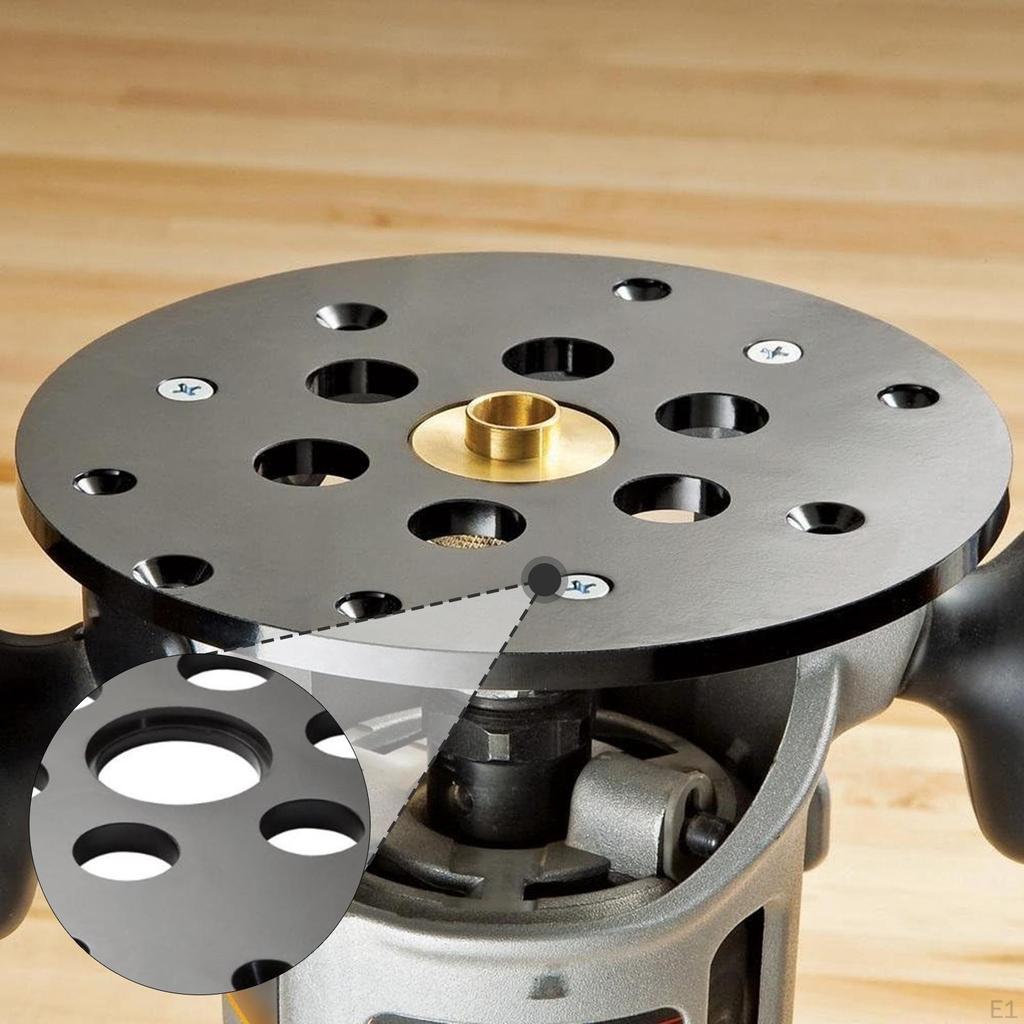 Guide Bushing Router Plate with Mounting Screws Accessories Easy Attaching 1.25'' Center Opening