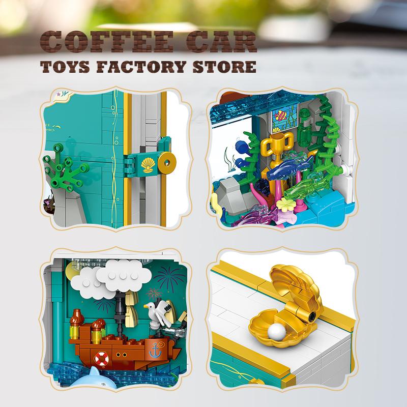 Cute Fairy Tale Princess MOC Bricks Books Dream Mermaid 3D Storybook Building Blocks Toys Anime Model Kids Girls Christmas Gifts