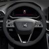 Pro SEAT Leon Ibiza FR 2 Ateca Arona Exeo Arosa Tarraco Mii Potah volantu auta z uhlíkových vláken a semišové kůže Autopříslušenství