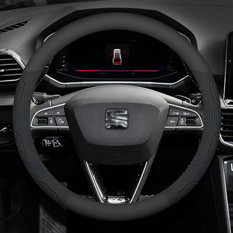 Pro SEAT Leon Ibiza FR 2 Ateca Arona Exeo Arosa Tarraco Mii Potah volantu auta z uhlíkových vláken a semišové kůže Autopříslušenství