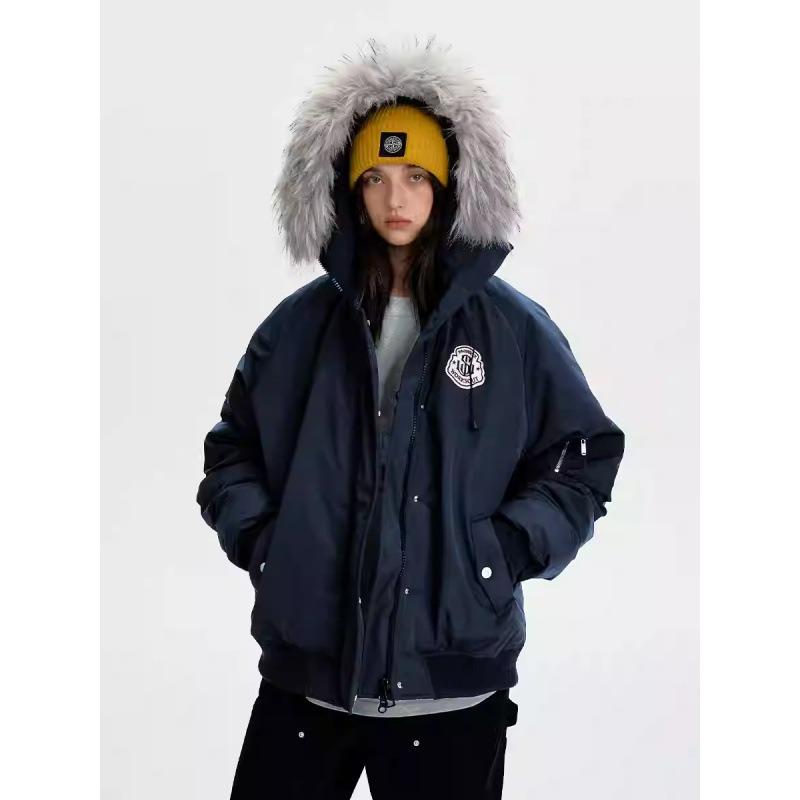 New Retro Parker Down Cotton Clothes Women's Winter Thickened Warm Cotton-padded Clothes Short Tooling Jacket Trendy