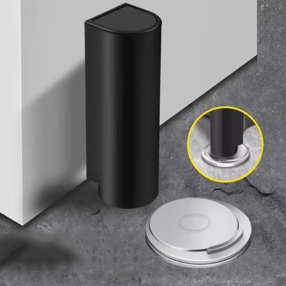 Magnetic Door Stopper Heavy Duty Stainless Steel Anti-Collision Doorstop No Punching Silent Damping Door Suction Holder