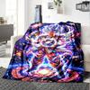 Goku Anime Print Flannel Blanket High Quality Warm Comfortable Cover for All Seasons Perfect for Gifts Home Decor