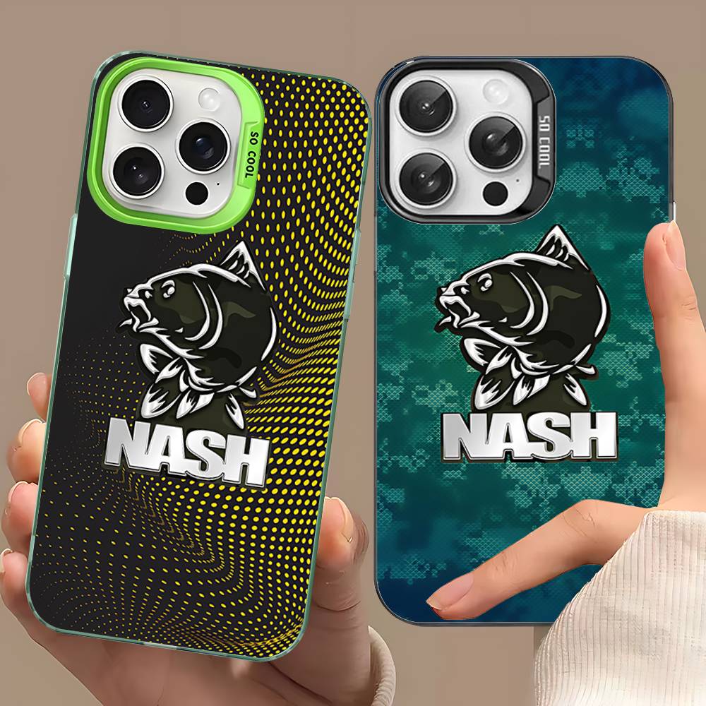 N-Nashs Fishing Logo Phone Case For IPhone 17 16 Plus Pro Max 15 14 13 12 11 Matte Colorful Covers