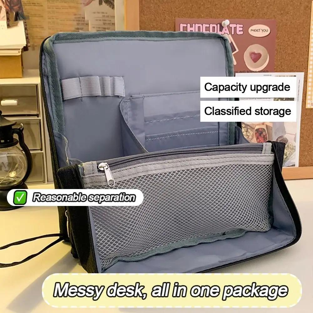 Multi-layer Pencil Case Standable Stationery Bag Minimalist Stationery Organizer  School