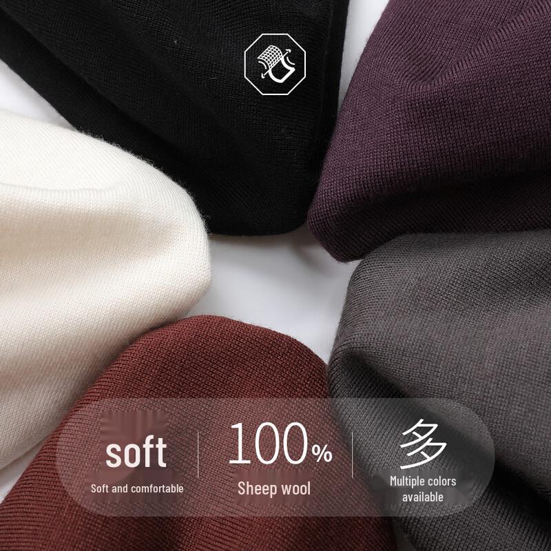 Men's Round Neck Wool Knit Sweater